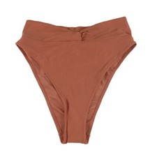 Aerie Twist High Cut Cheeky Bikini Bottom Women's Size Large Jupiter Brown Swim