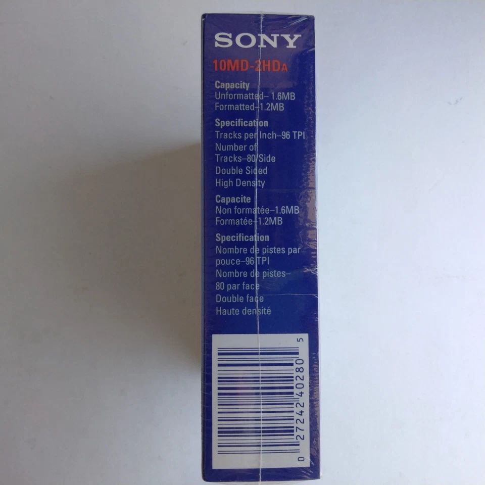 Disquetes Sony UHD 51/4 pulgadas doble cara alta densidad 10 piezas nuevos en paquete Foto 2 de 4