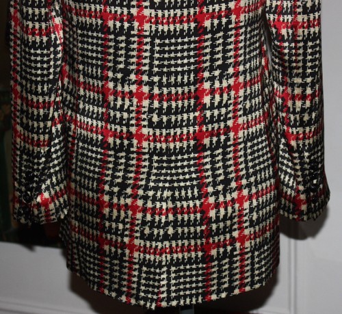 NEW L'Agence Taryn Red Silk Houndstooth Check Print Blazer Sz 2 NWT $750 - Picture 11 of 15