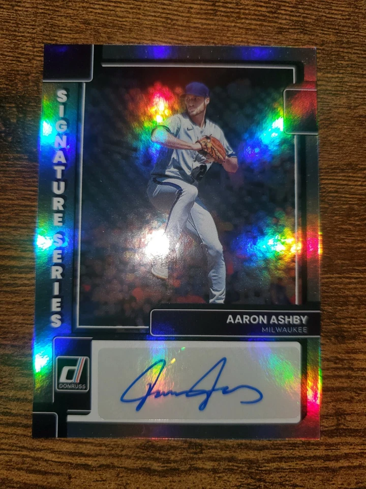 2022 Panini Donruss Signature Series Auto Aaron Ashby Hologram #SS-AA. - Image 2 of 3