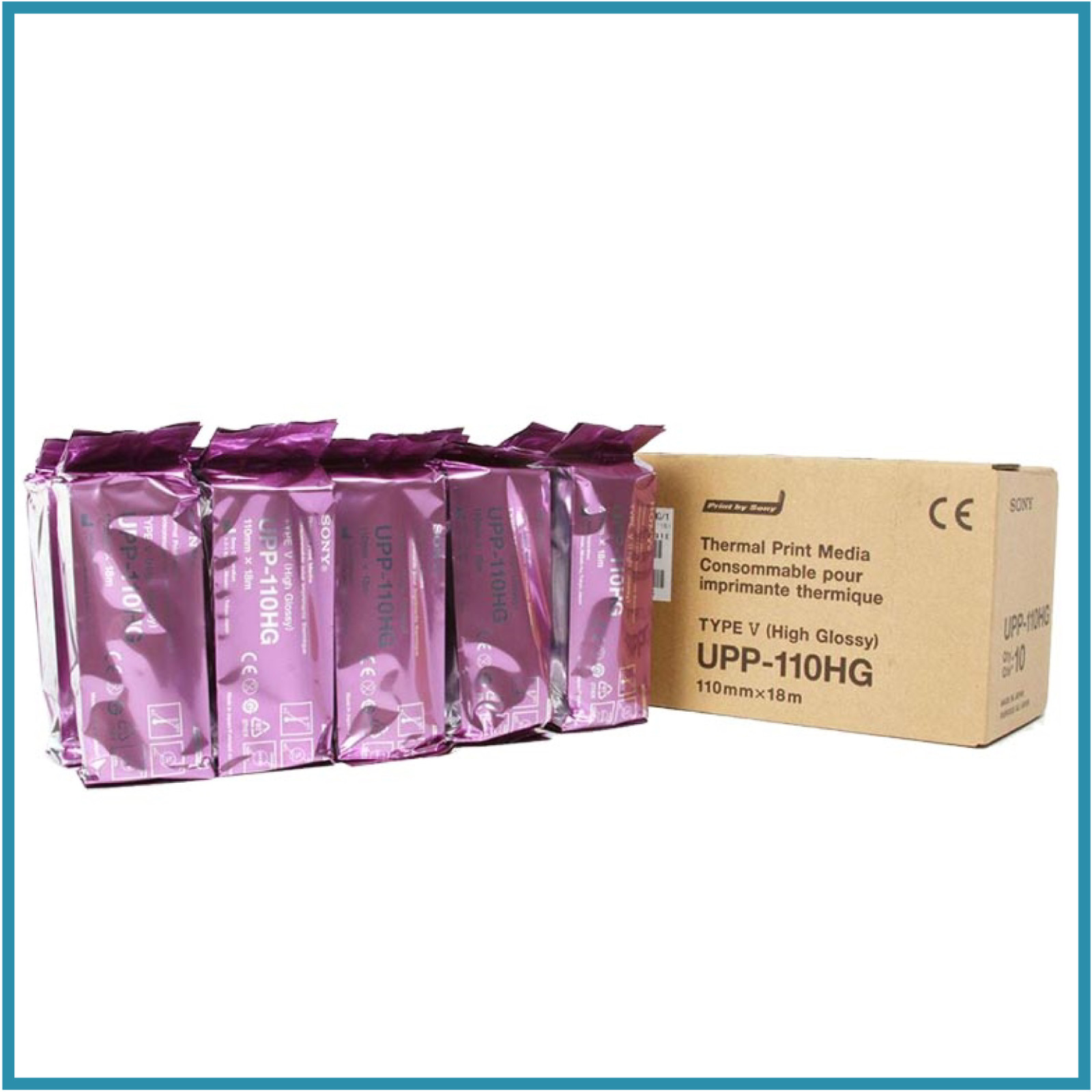 3 Rotoli Carta Termica SONY UPP 110 HG ORIGINALE per stampante ecografica foto 2