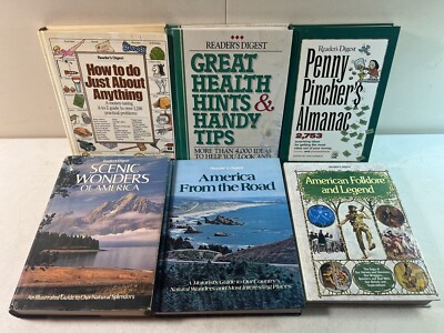 Readers Digest Hardcover Book Lot 6 ~ America, Folklore, Health, DIY, Almanac