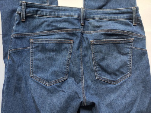 Chico's So Lifting Straight Leg Jeans 8P 34x28 Stretch High Rise Dark Wash Rippe - Picture 12 of 12
