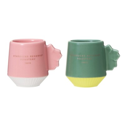  Starbucks Japan Reserve  Pleated Demi-Set Pink & Green 2024