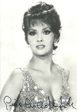 GINA LOLLOBRIGIDA Original Autogramm signierte Foto Postkarte Top Portrait