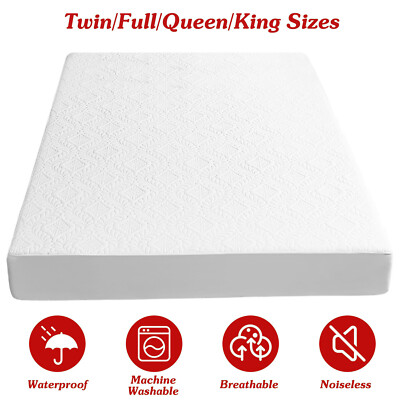 Full/Twin/King/Queen Size Waterproof Mattress Protector Breathable Bed Pad Cover