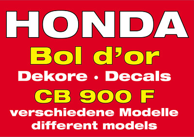 Honda CB 900 F Kompatibel Dekorsätze Decals diverse Modelle Kein OEM