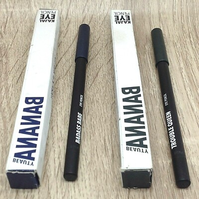 BANANA X2 KAJAL EYE PENCIL Langzeitstift GRÜN Trouble Queen BLAU Badass 