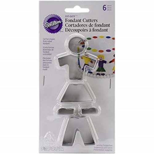 WILTON People Cut Outs Fondant Gum Past Chocolate Cookies Clay sugarcraft cutter - Picture 5 of 8