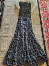 Black Beaded Gown size small