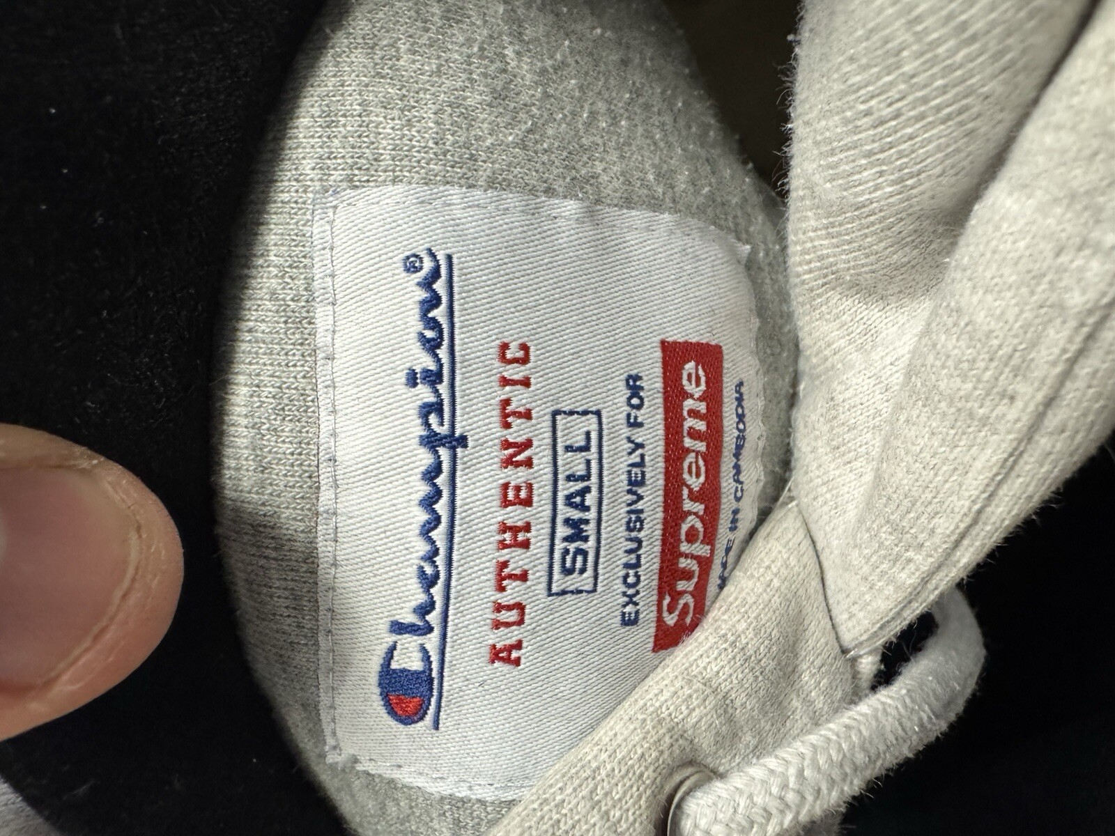 Supreme Champion Label Hoodie Size Small image 4