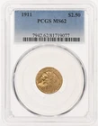 1911 $2.50 PCGS MS62 Indian Head Gold Quarter Eagle