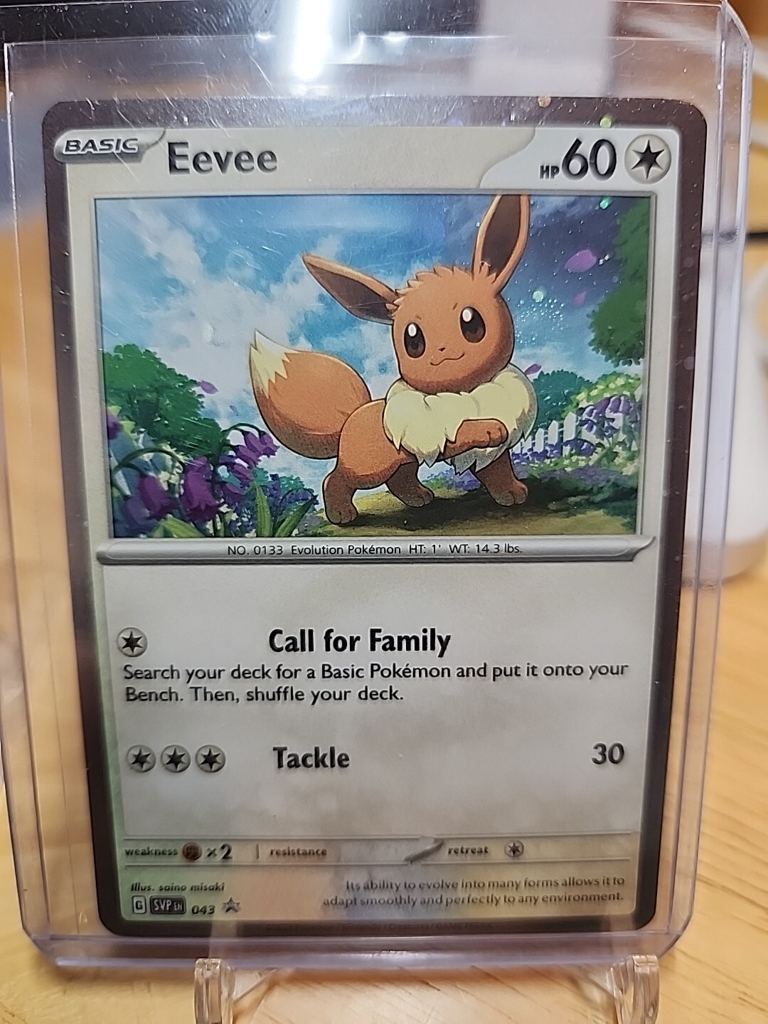 POKÉMON 043 BLACK STAR PROMO EEVEE 043 COSMO HOLO MINT