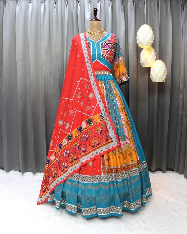 New Indian Wear Evening Party Lengha Pakistani Wedding Bollywood Lehenga Choli - Image 2 of 4