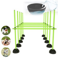 Sprungstangen-Set 15 Stangen + 10 Standf&uuml;&szlig;e + 10 Clips Training Ausdauer Agility