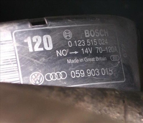 0123515024 alternator for AUDI A8 2.5 TDI 1994-2002 1997 80914 - Picture 2 of 4
