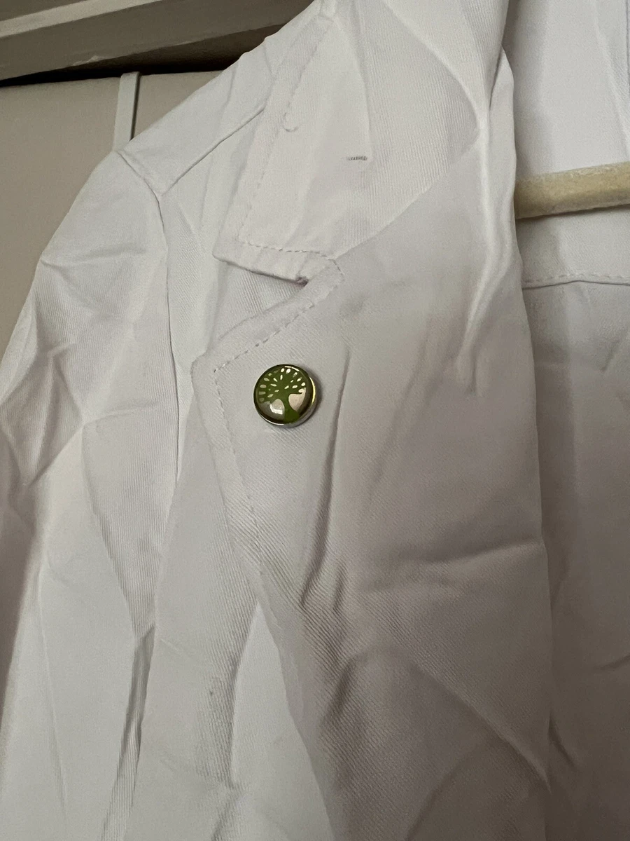 USED The White Coat by Healing Hands - The Modernist - Nursing Lab Coat With Pin