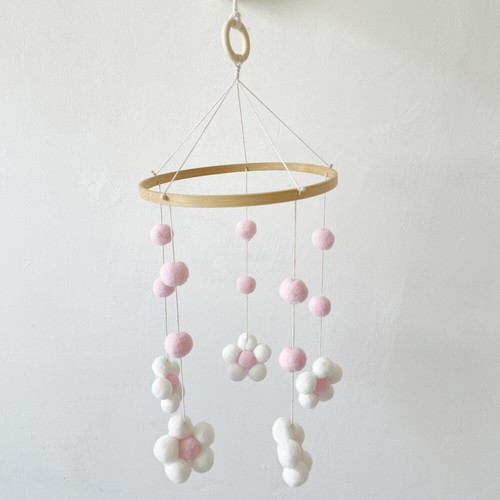 Baby Crib Mobile Bracket Set Wooden Infant Mobiles Nursery Hanging Flower Decor - Picture 9 of 16