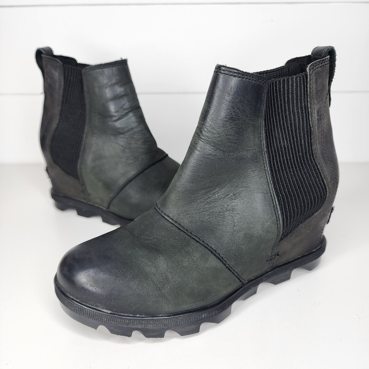 Sorel Joan Of Arctic II Wedge Chelsea Boot Black Womens Size EU