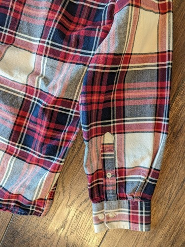 CINCH Long Sleeve Button Down Western Dress Shirt ~ Red & White Plaid Size Large - Picture 19 of 20