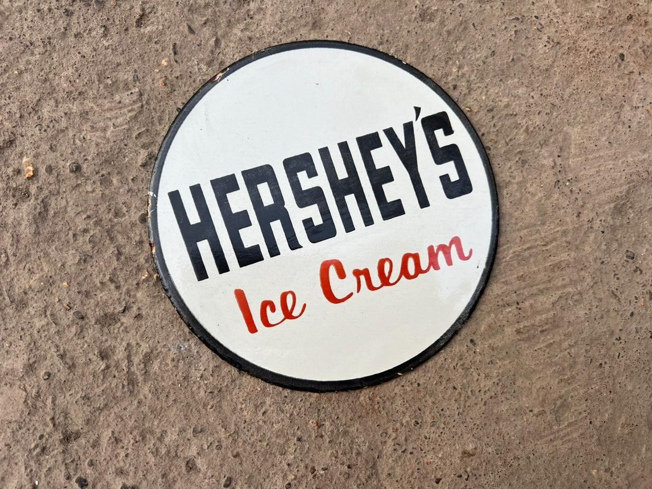 HARSHEY'S PORCELAIN ENAMEL SIGN 30x30 INCHES