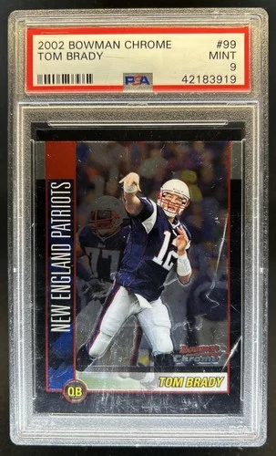 2002 Bowman Chrome Tom Brady #99 Patriots PSA 9