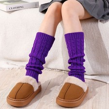 Women's Knitted Booties Foot Sock Keep Warm Slimming Leggings Boot Cover 