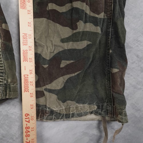 Vintage Y2K Camo Cargo Pants Mens 32 Green Corduroy Skater Grunge Paratrooper, $29.99 - Photo 13