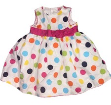 Carter's Toddler Size 6M Girls Colorful Polka Dot Sleeveless Dress