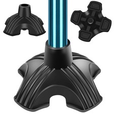 supregear Cane Tip Heavy Duty - Self Standing Non-Slip Rubber Quad Base for W...