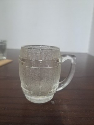 Vintage Hazel Atlas Barrel Shape  Shot Glass With Handle