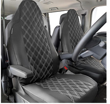 Paire de housses de siège avant en similicuir pour voiture et fourgon | voiture imperméable point diamant, Va