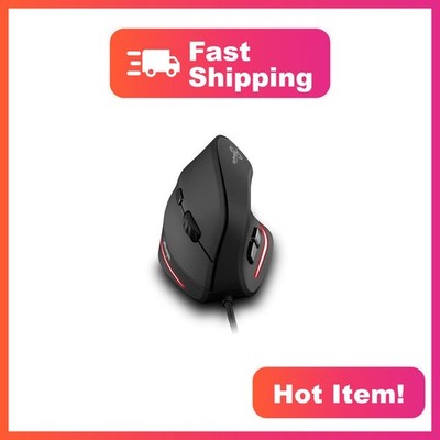 zelotes Vertical Ergonomic Mouse Black