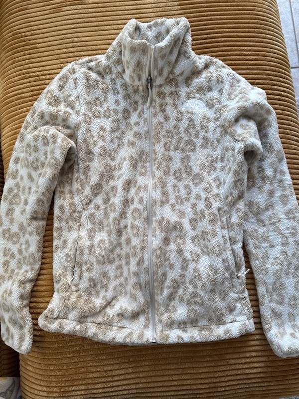 North Face Brand Girls XS Cheetah Print Zip up Fleece