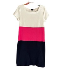 Talbots Colorblock Short Sleeve Shift Dress Size Small