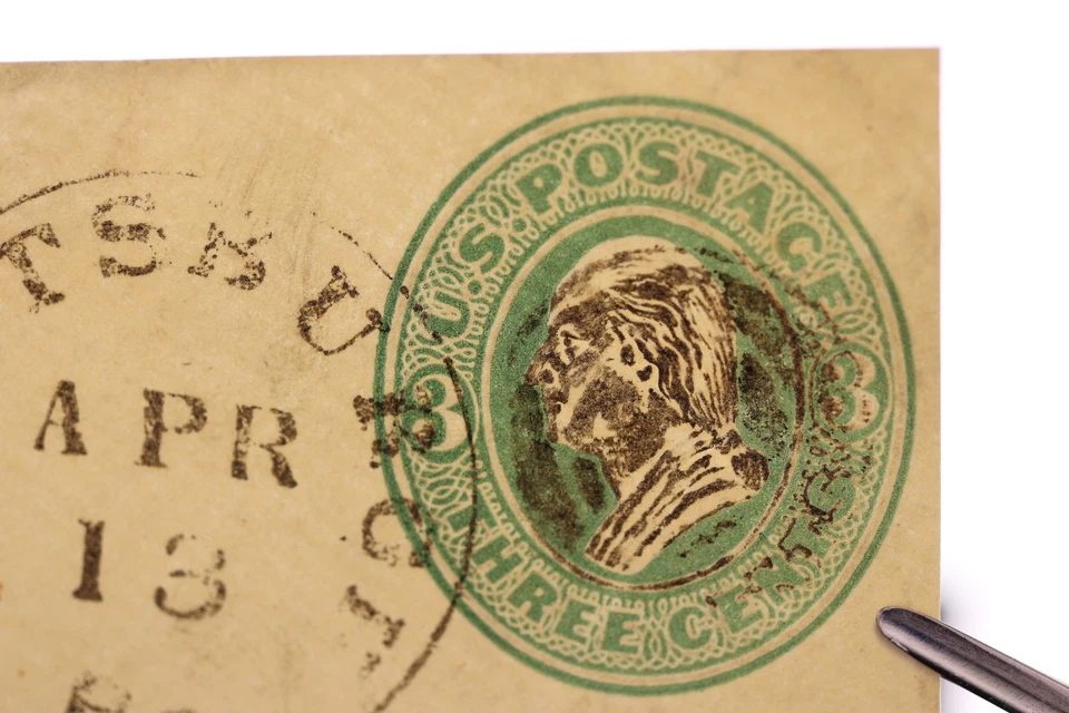 US  CUT SQUARE USED SALTSBURGH PA  SOTN SON HAND STAMPED POSTMARK - Image 4 of 4