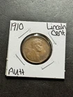 1910 Lincoln Wheat Cent Penny AU About Uncirculated Better Date 1c Coin (19021)