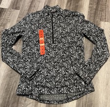 Spyder Ladies' Fleece Printed 1/4 Zip Size M Zip Pocket,Thumbhole Slits , Soft