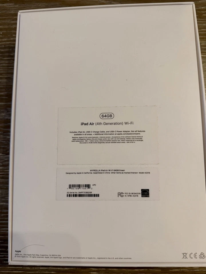 Apple iPad Air (4ª Geração) 64GB, Wi-Fi, 10,9" Verde - sem arranhões - caixa original - Imagem 4 de 4