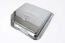 Chevy Gm Finned Chrome Steel Transmission Pan Th350 Turbo 350 Stock Depth