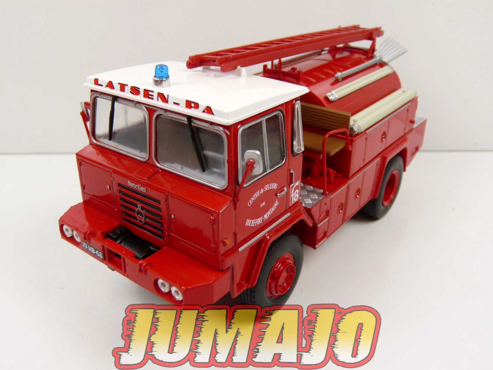 Berliet GBK18 4x4 Pompiers CPF106, miniature IXO 1/43 de haute précision en métal