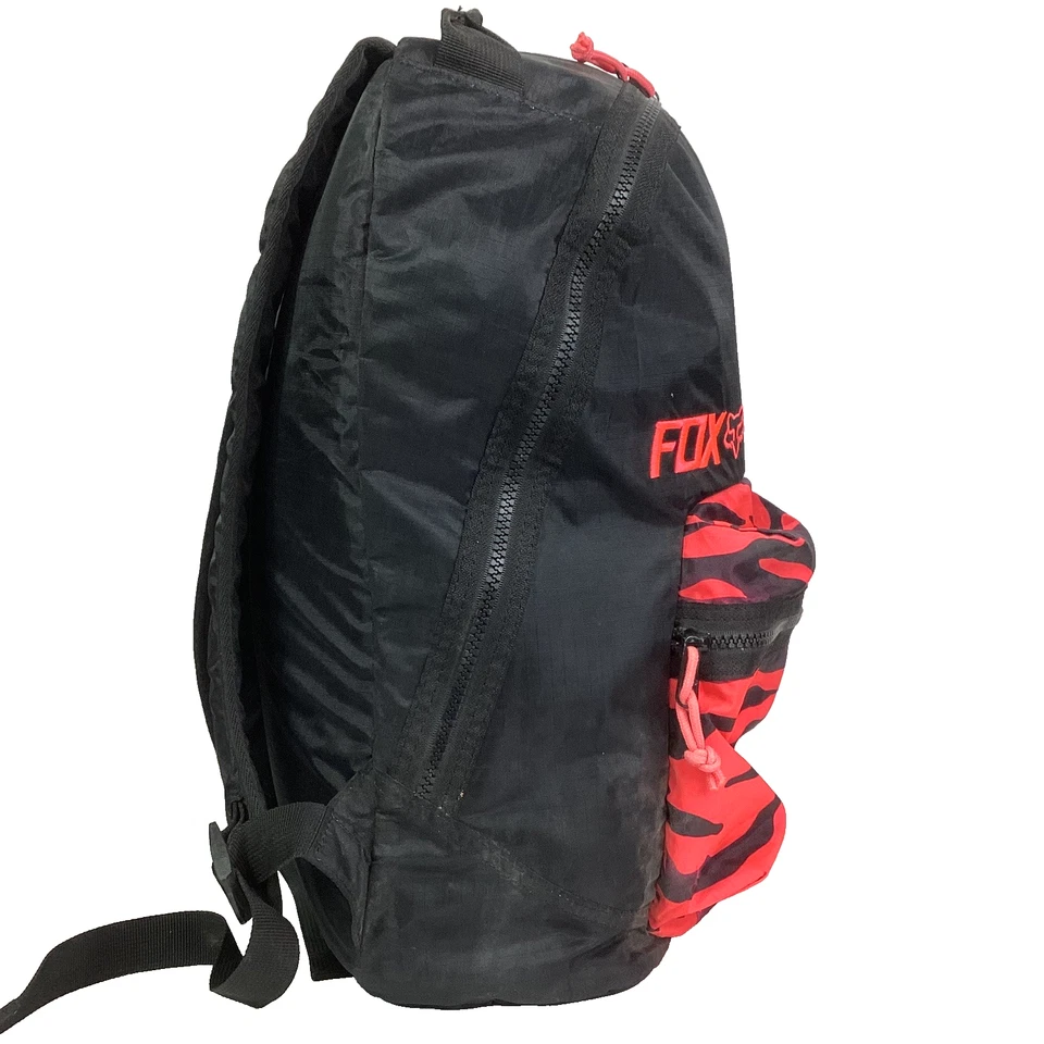 Mochila Fox Racing Camuflada Negra y Rosa - Bolso Y2K Old School - Estilo #14943 Foto 4 de 4