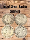 (Lot Of 4) Barber Silver Quarter 1907-1909-1910-1915, Four Coins