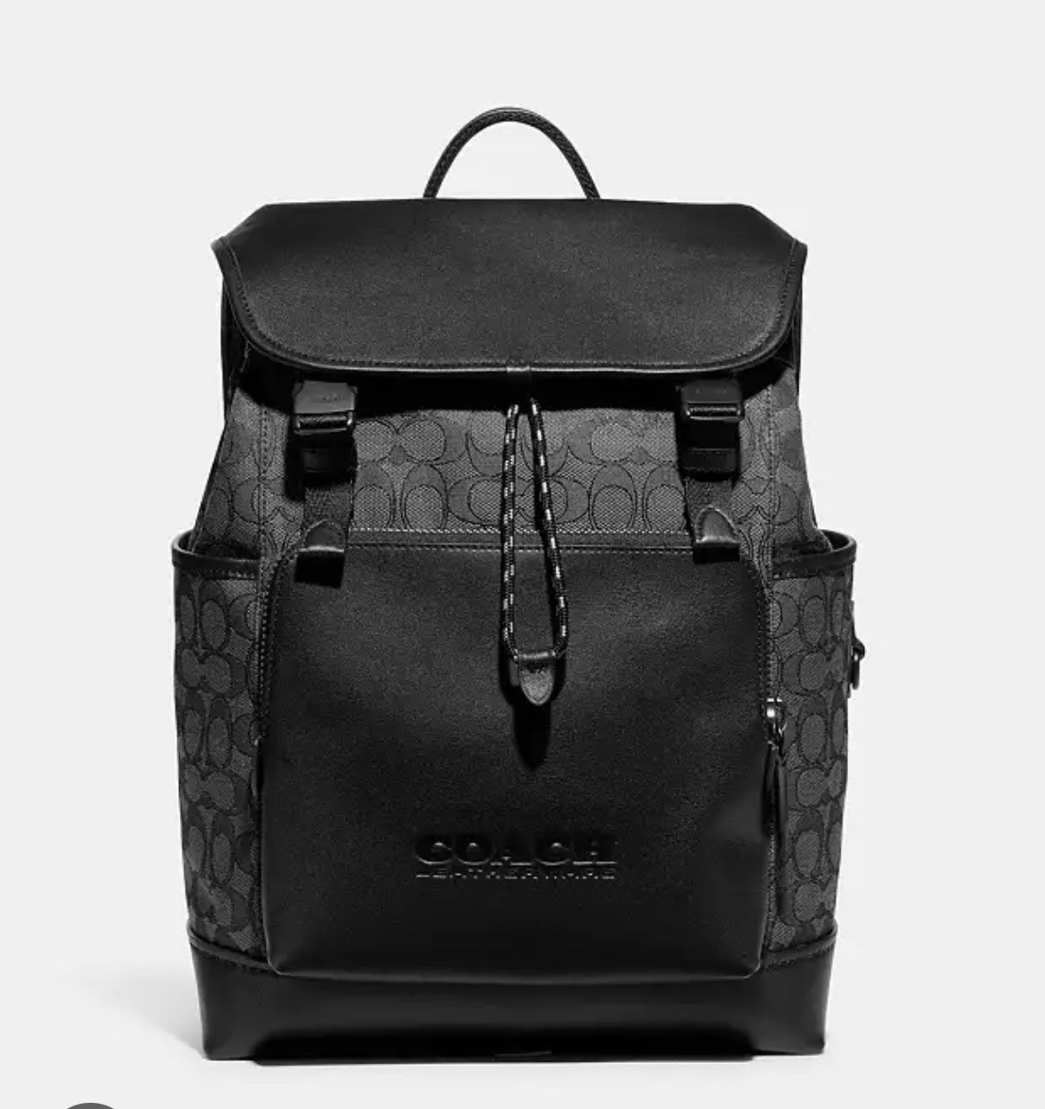 COACH NEW League Flap Backpack in Signature Jacquard Fabric