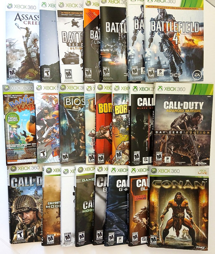 Microsoft XBOX 360 COVER ART - ARTWORK INSERTS ONLY - You Pick/Choose