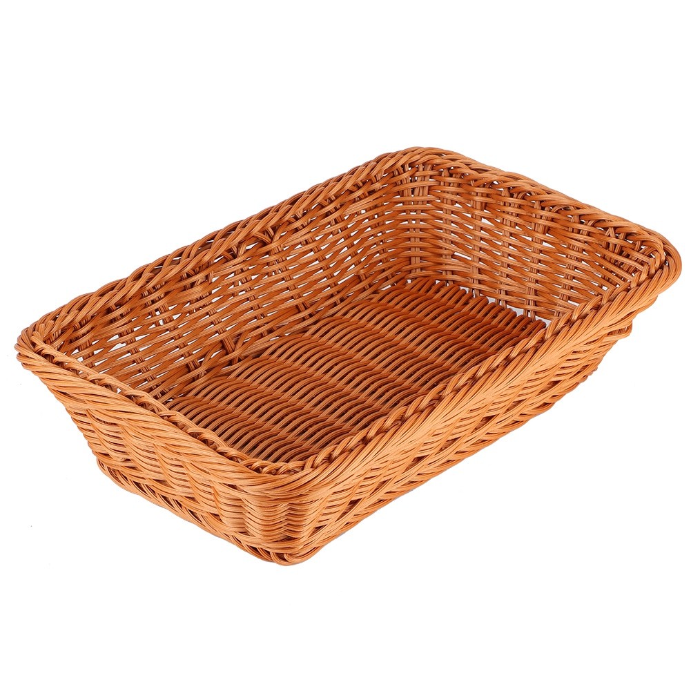 Household Desktop Rectangular Food Bread Fruits Storage Basket For Office Restau