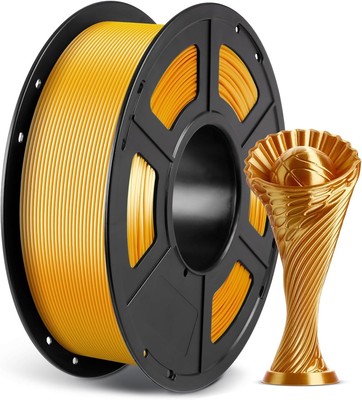 ANYCUBIC Silk Filament, Clog-Free Shiny 3D Printing PLA Light Gold 