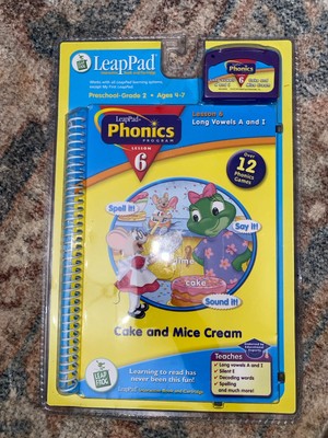 LeapPad Phonics Lesson 6 Cake and Mice Cream Sealed Vtg 2001 Game Pack HTF