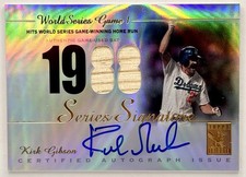 2003 Topps Tribute Kirk Gibson World Series Signature Auto Bat LA Dodgers SSA-KG