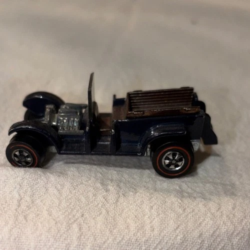 Hot Wheels Redlines Paddy Wagon Blue Diecast Car Redline Wheels 1969 1:64